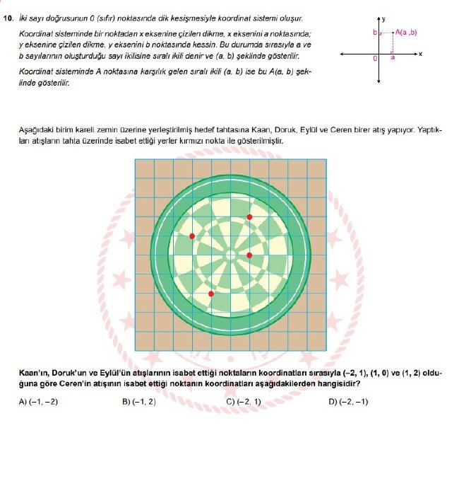 Şubat ayı LGS örnek soruları 37