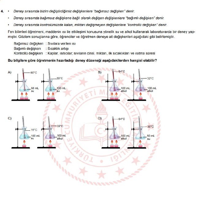 Şubat ayı LGS örnek soruları 41