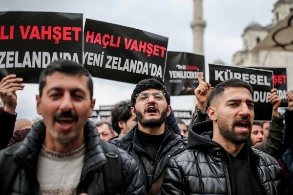 Fatih Camii'nde Yeni Zelanda protestosu 2