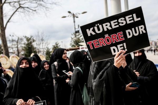 Fatih Camii'nde Yeni Zelanda protestosu 5