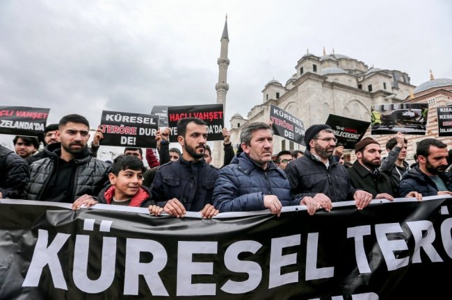 Fatih Camii'nde Yeni Zelanda protestosu 1