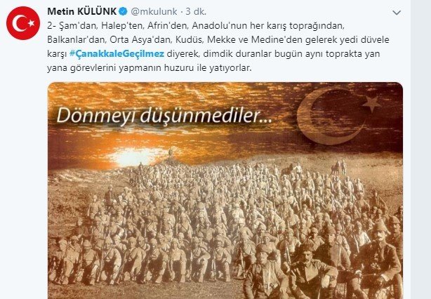 Ünlü isimlerden 18 Mart Çanakkale Zaferi mesajları 26