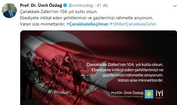 Ünlü isimlerden 18 Mart Çanakkale Zaferi mesajları 27