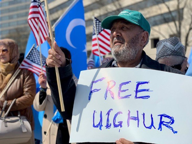 Washington'da Çin'e Uygur protestosu 11