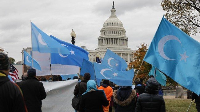 Washington'da Çin'e Uygur protestosu 12