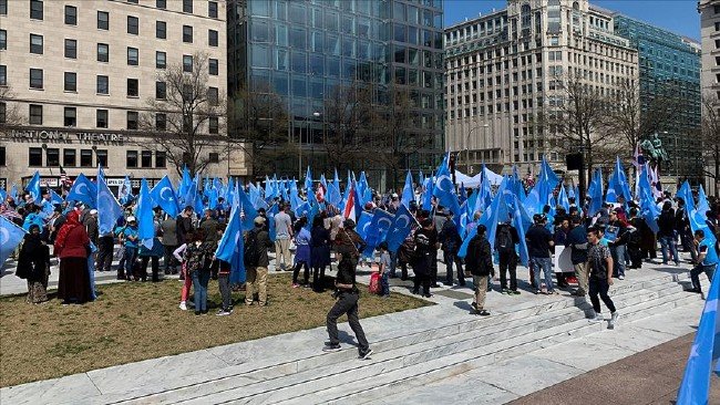 Washington'da Çin'e Uygur protestosu 14