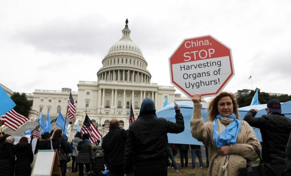 Washington'da Çin'e Uygur protestosu 22