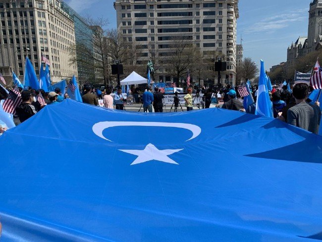 Washington'da Çin'e Uygur protestosu 4