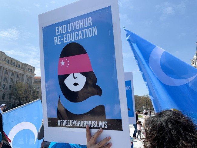 Washington'da Çin'e Uygur protestosu 7