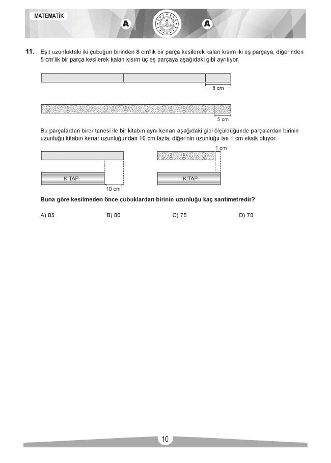 LGS soru ve cevapları sayısal (2019) 9