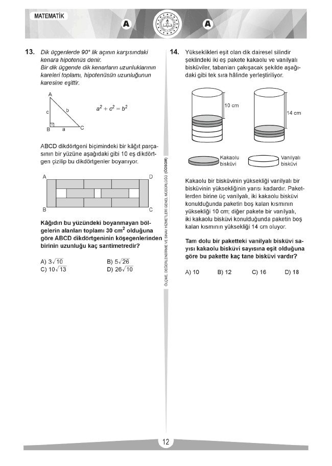 LGS soru ve cevapları sayısal (2019) 11