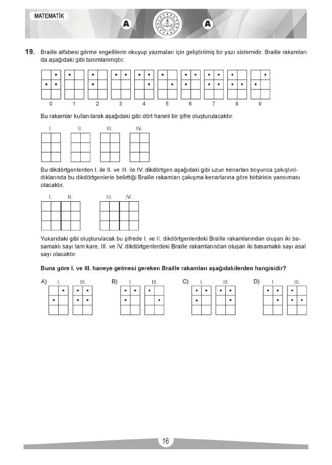LGS soru ve cevapları sayısal (2019) 15
