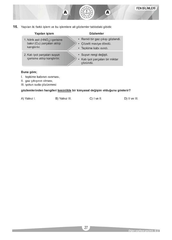 LGS soru ve cevapları sayısal (2019) 26