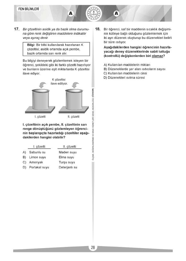 LGS soru ve cevapları sayısal (2019) 27
