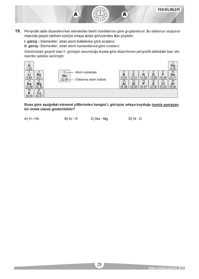 LGS soru ve cevapları sayısal (2019) 28