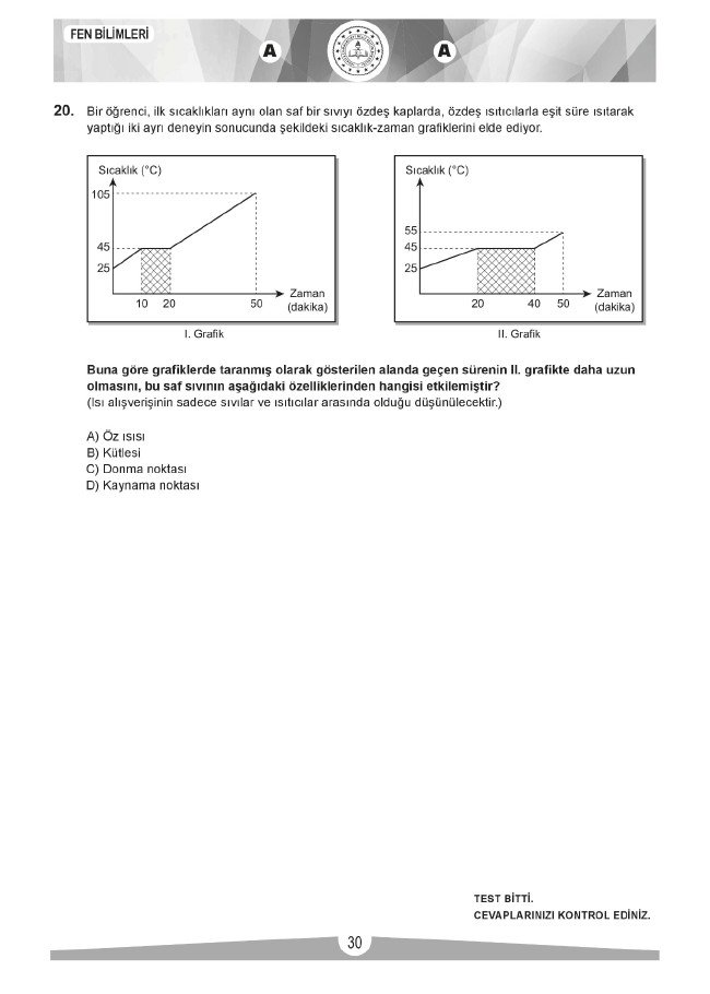 LGS soru ve cevapları sayısal (2019) 29