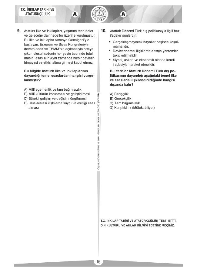 LGS soru ve cevapları sözel (2019) 15