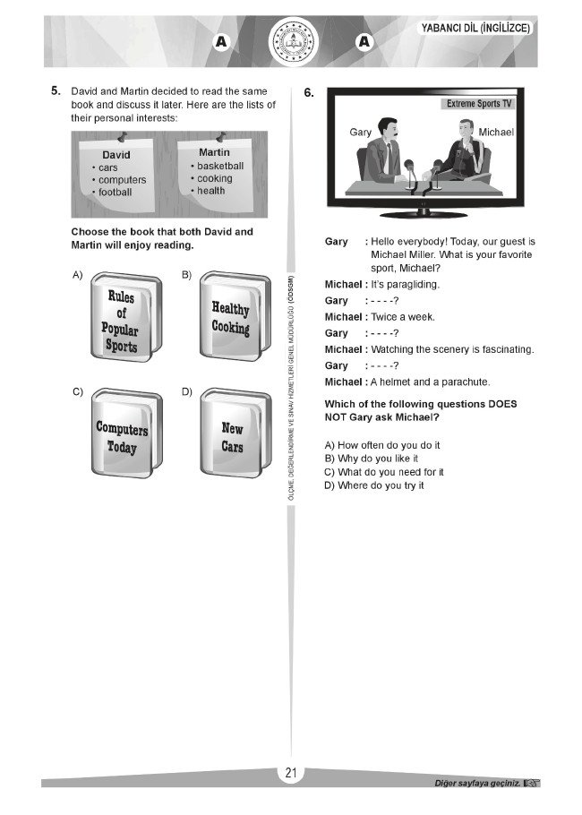 LGS soru ve cevapları sözel (2019) 20
