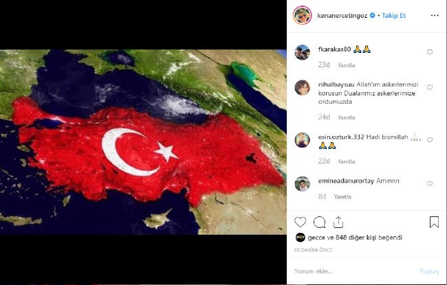 Barış Pınarı Harekatı'na ünlülerden tam destek... 23