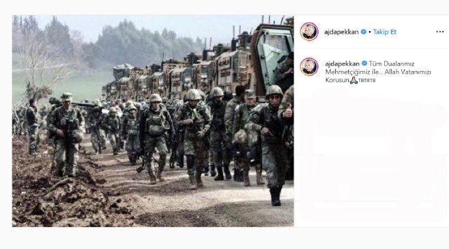 Barış Pınarı Harekatı'na ünlülerden tam destek... 2