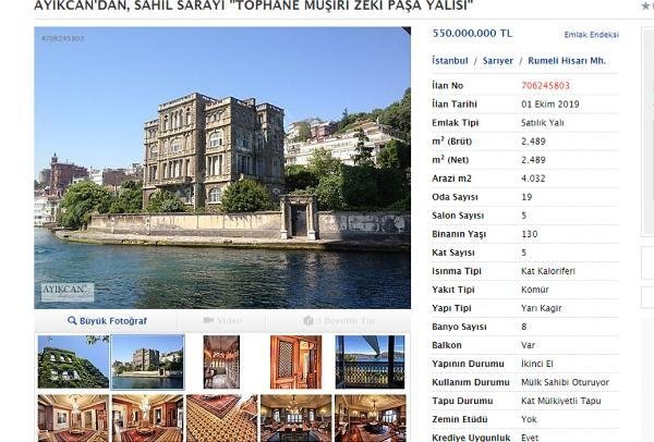 'Boğaz'ın şatosu' 550 milyon liraya alıcı bekliyor 10