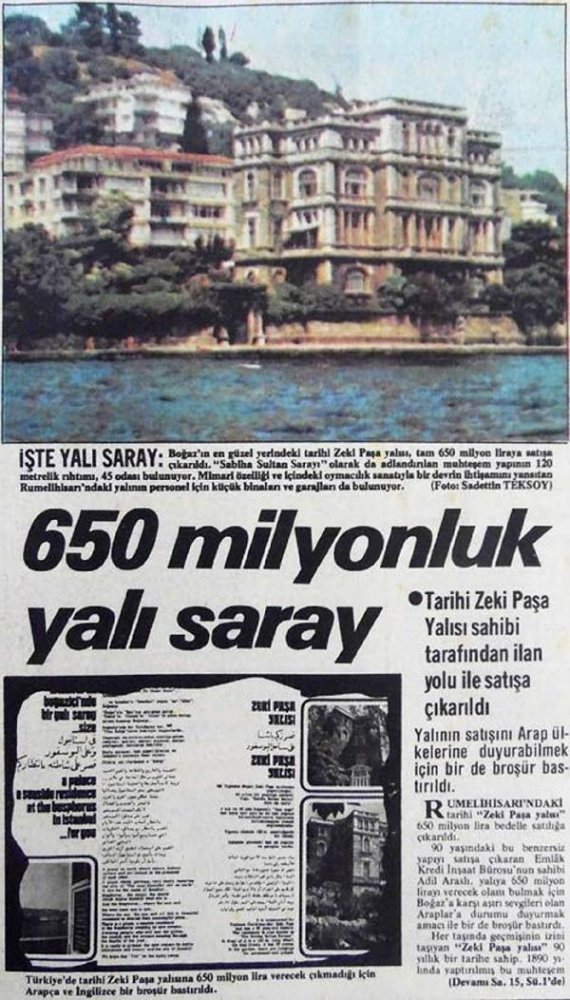 'Boğaz'ın şatosu' 550 milyon liraya alıcı bekliyor 12