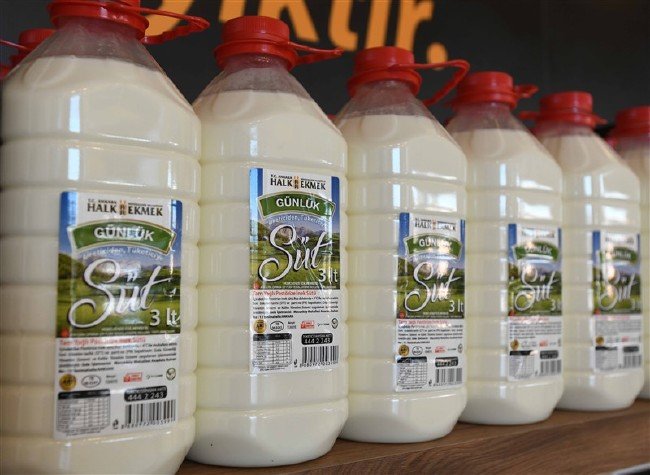 Başkentte Halk Süt raflarda 2
