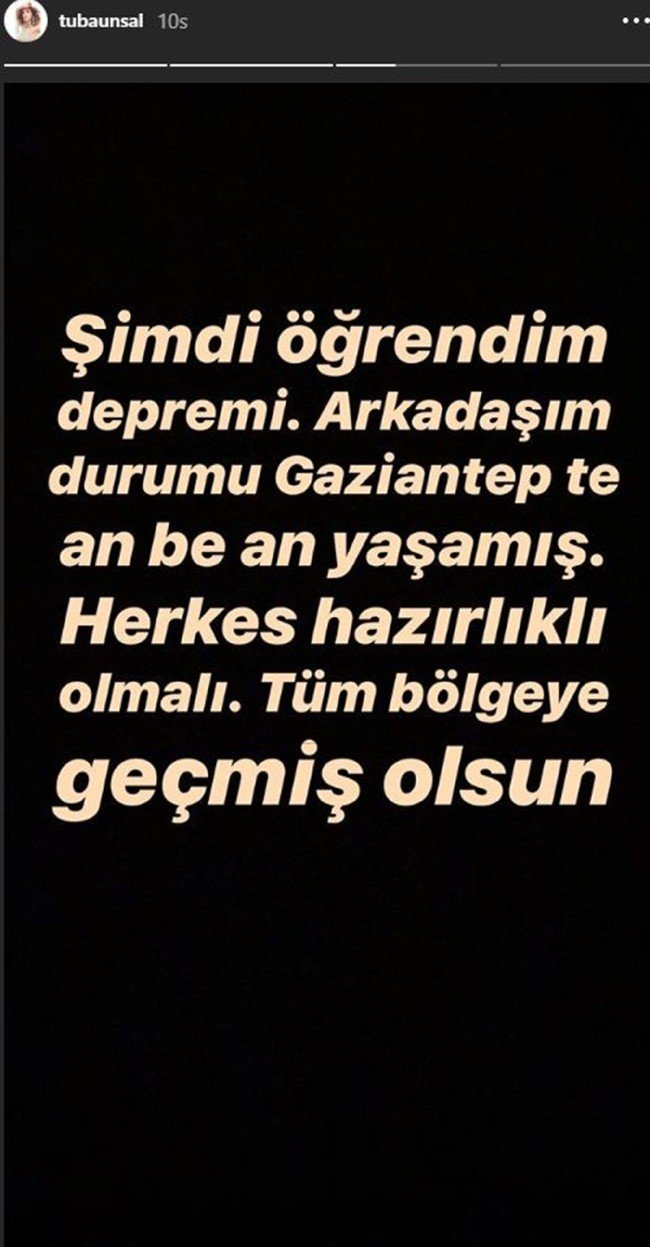 Deprem sonrası ünlülerden 'geçmiş olsun' mesajı 22