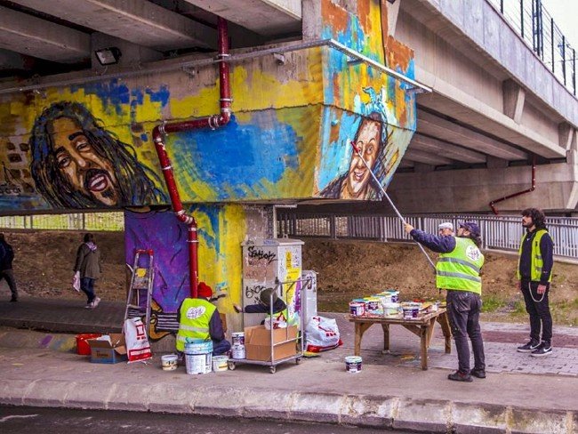 İstanbul'da Marmaray alt geçidi grafitilerle renklendi 3