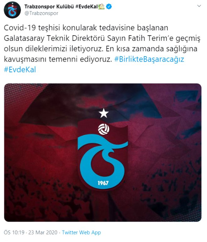 Koronavirüs testi pozitif çıkan Fatih Terim'e destek mesajı yağdı 8