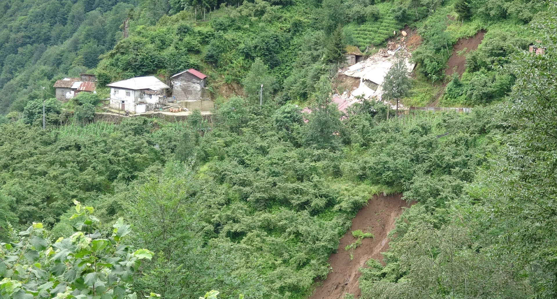 Doğu Karadeniz'i sel ve heyelan vurdu! Evler çöktü, yollar kapandı 1