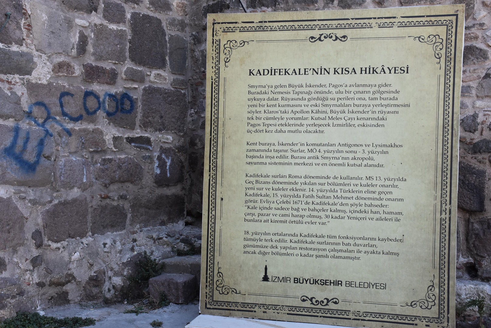 Kadifekale'nin tarihi surları yazı tahtasına döndü 7