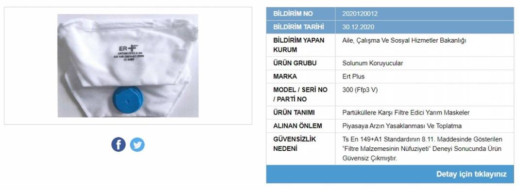 Bakanlık tek tek ifşa etti, satışı yasaklandı! İşte tehlike saçan maskeler 18