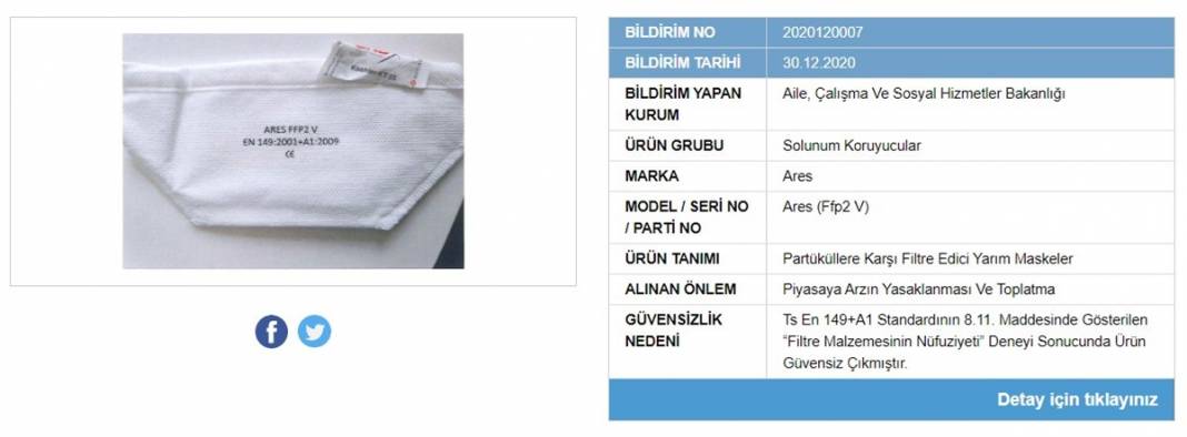 Bakanlık tek tek ifşa etti, satışı yasaklandı! İşte tehlike saçan maskeler 23