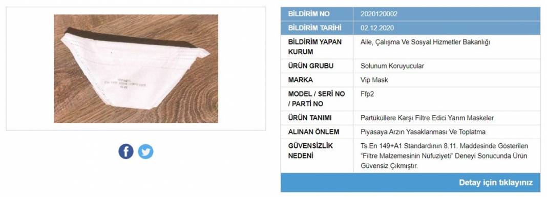 Bakanlık tek tek ifşa etti, satışı yasaklandı! İşte tehlike saçan maskeler 28