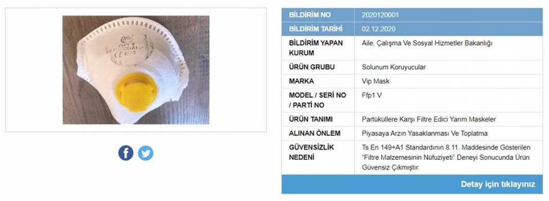 Bakanlık tek tek ifşa etti, satışı yasaklandı! İşte tehlike saçan maskeler 29