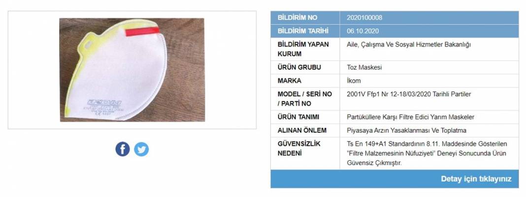 Bakanlık tek tek ifşa etti, satışı yasaklandı! İşte tehlike saçan maskeler 35