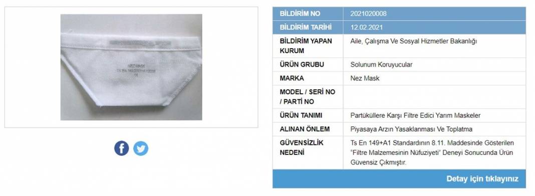 Bakanlık tek tek ifşa etti, satışı yasaklandı! İşte tehlike saçan maskeler 4