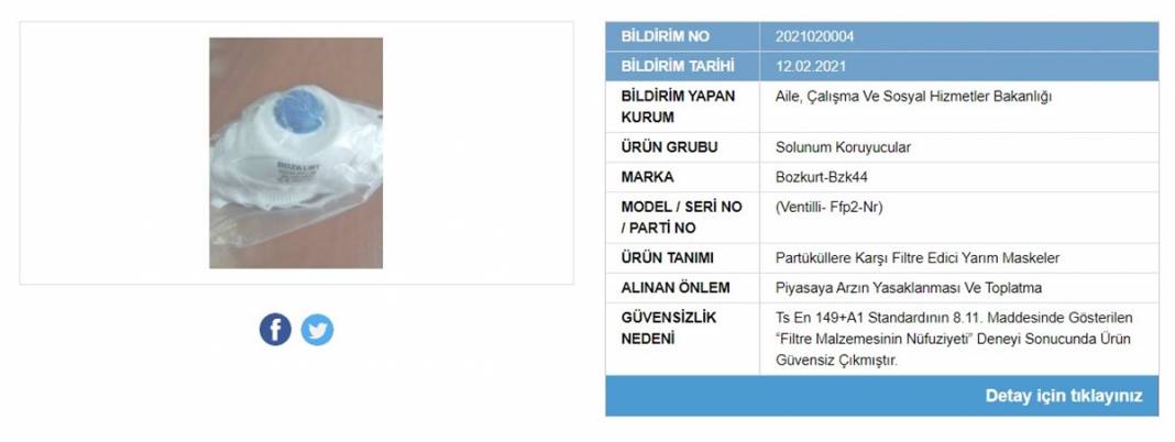 Bakanlık tek tek ifşa etti, satışı yasaklandı! İşte tehlike saçan maskeler 8