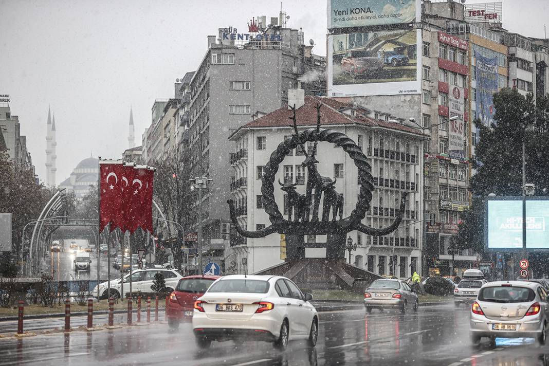 Beklenen kar yağışı başladı 3