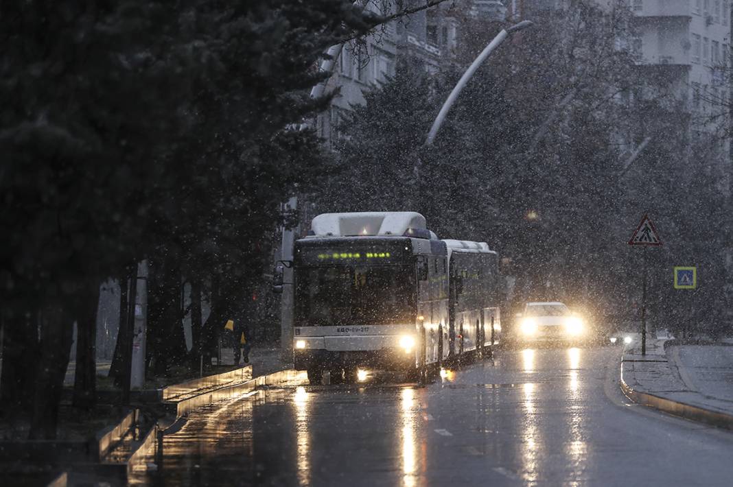 Beklenen kar yağışı başladı 5