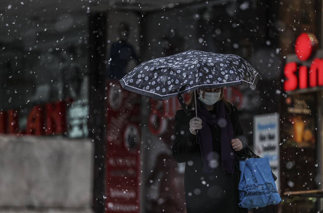 Beklenen kar yağışı başladı 12