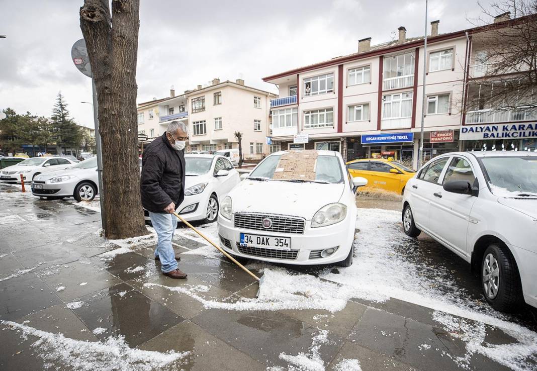 Ankara'da dolu yağışı 5