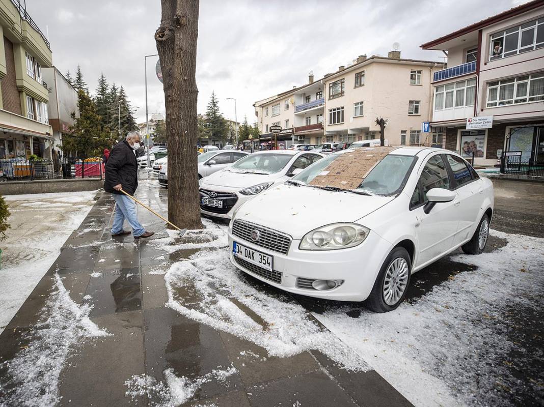 Ankara'da dolu yağışı 3