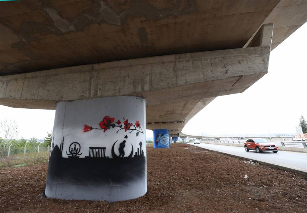 Mansur Yavaş sosyal medyadan paylaştı! Sağlık çalışanlarına grafiti yolu 7