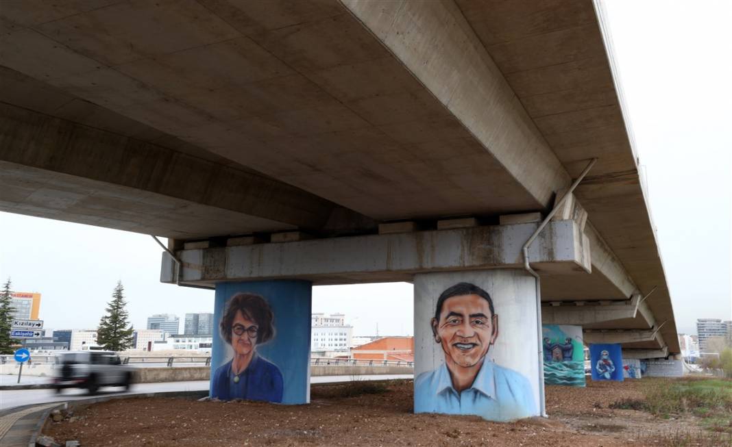 Mansur Yavaş sosyal medyadan paylaştı! Sağlık çalışanlarına grafiti yolu 20