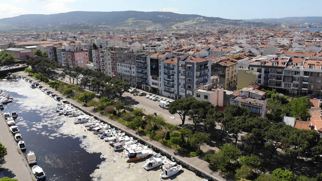 Müsilaj Çanakkale'yi ikiye bölen Sarıçay'ı da kapladı 9