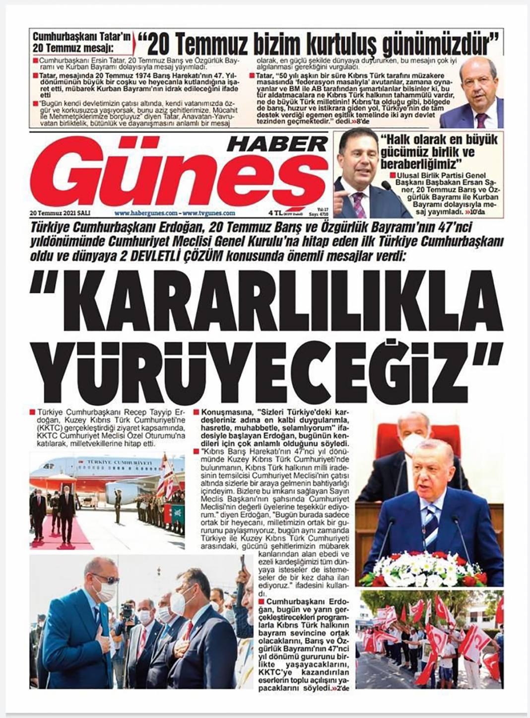 KKTC basını Erdoğan'ın açıklamalarını böyle karşıladı 7