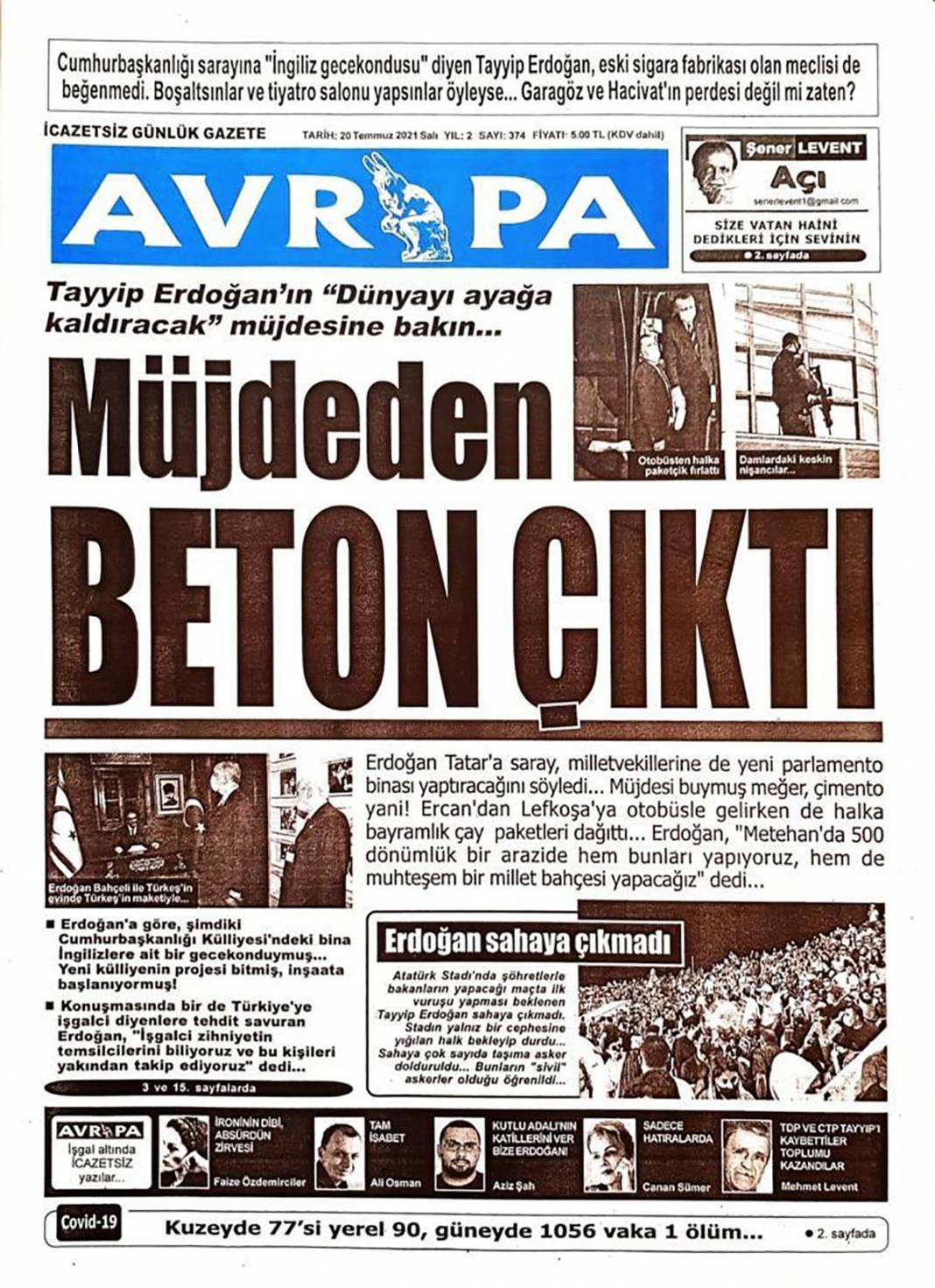 KKTC basını Erdoğan'ın açıklamalarını böyle karşıladı 8