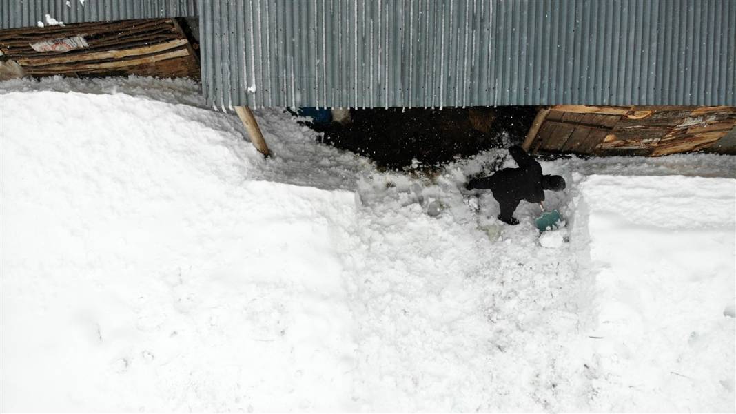 1600 rakımlı köy kara gömüldü! Evlerinden zor çıktılar 20